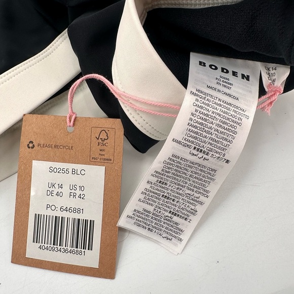 Boden Ithaca Halter Bikini Top US Size 10 NEW - Picture 3 of 5